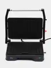 Черный электрический гриль BQ GR1005, 1000Вт, АНТИПРИГАРНОЕ ПОКРЫТИЕ, LED ИНДИКАЦИЯ