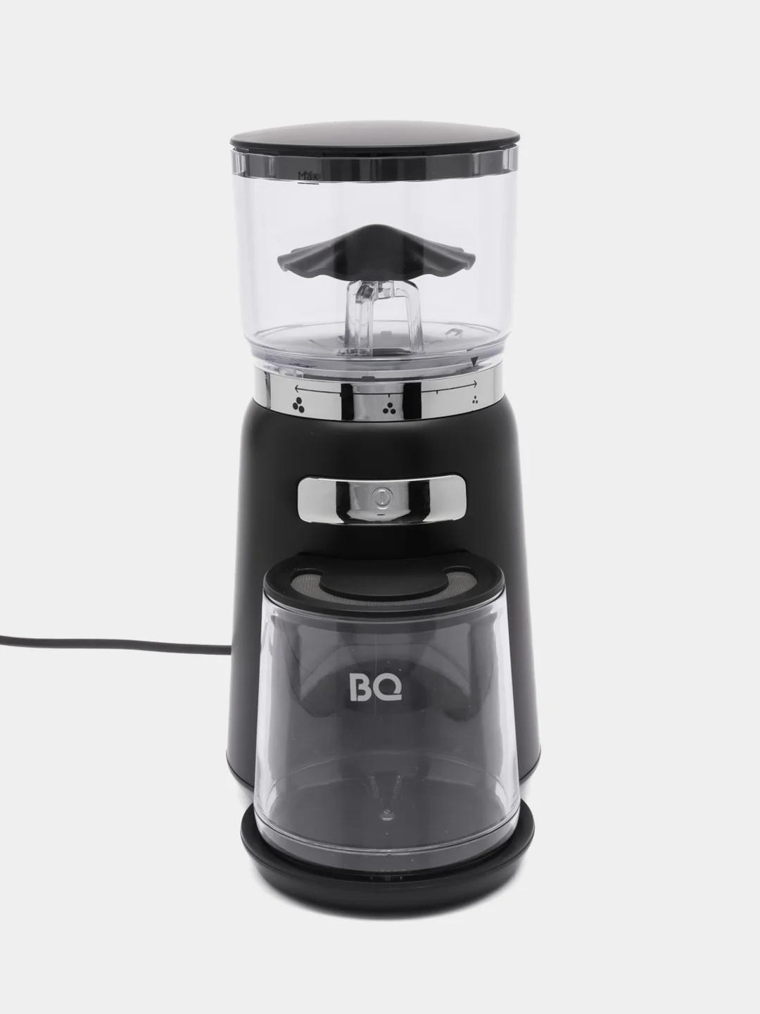 Черный кофемолка BQ CG2001 ЖЕРНОВАЯ, БЫСТРОЕ ИЗМЕЛЬЧЕНИЕ, 20 СТЕПЕНЕЙ ПОМОЛА, 120 Вт