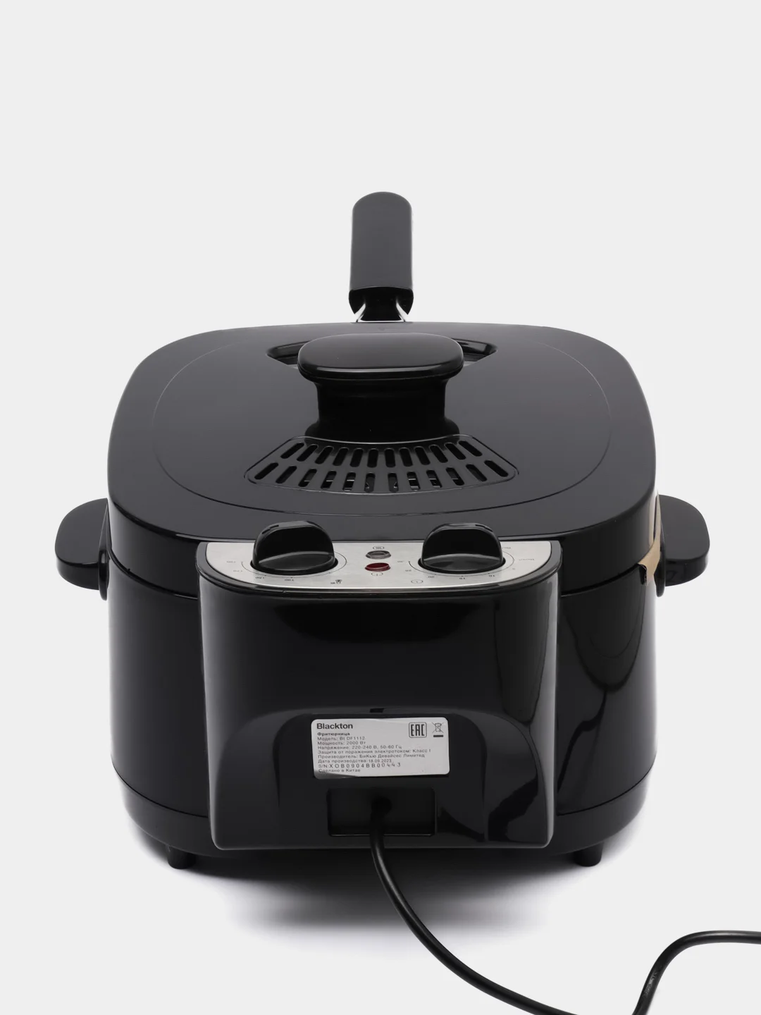 Черный фритюрница Blackton Bt DF1112, 4 ТЕМПЕРАТУРНЫХ РЕЖИМА, 3л, 2000 Вт
