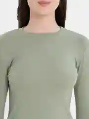 Оливковый лонгслив женский однотонный, облегающий, базовый, кофточка с длинными рукавами