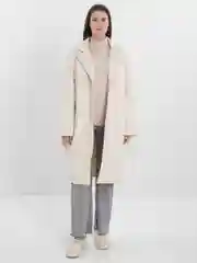 Молочный куртка пальто демисезонное оверсайз