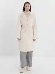 Молочный куртка пальто демисезонное оверсайз