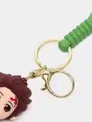 Зеленый брелок на ключи, рюкзак или сумку Naruto, anime demon slayer