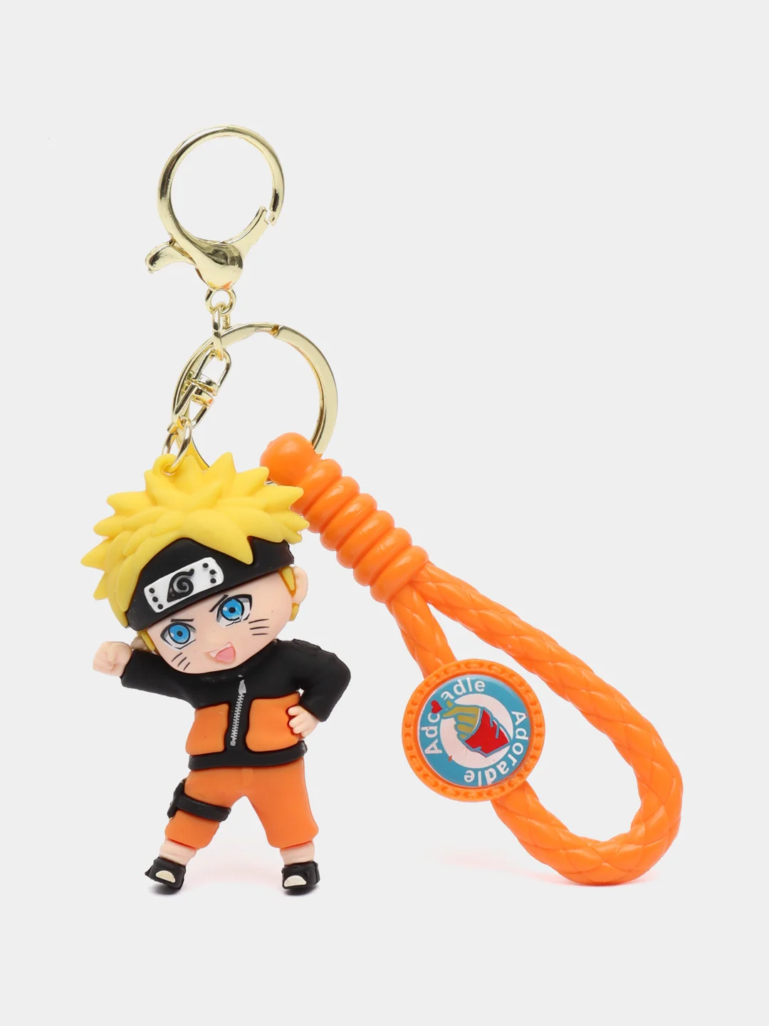 Рыжий брелок на ключи, рюкзак или сумку Naruto, anime demon slayer