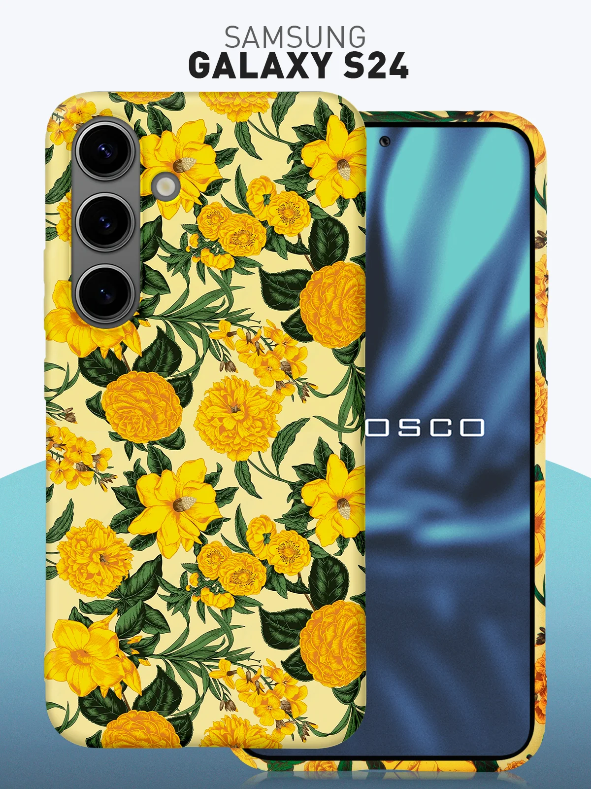 Чехол для Samsung Galaxy A54 A34 A24 S23 S24 с принтом пластиковый ROSCO матовый тонкий