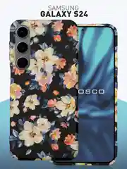 Чехол для Samsung Galaxy A54 A34 A24 S23 S24 с принтом пластиковый ROSCO матовый тонкий