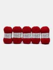 Пряжа Alize My baby, 50 г, 150 м, 100% акрил, 106 темно-красный, 5 штук