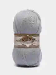 Пряжа Alize Angora Gold 100гр. 550м, ТУ 21 светло-серый, 5 штук