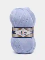 Пряжа Alize Angora real 40 100 гр, 430м, 40% шерсть,60% акрил, 51 светло-голубой, 5 штук