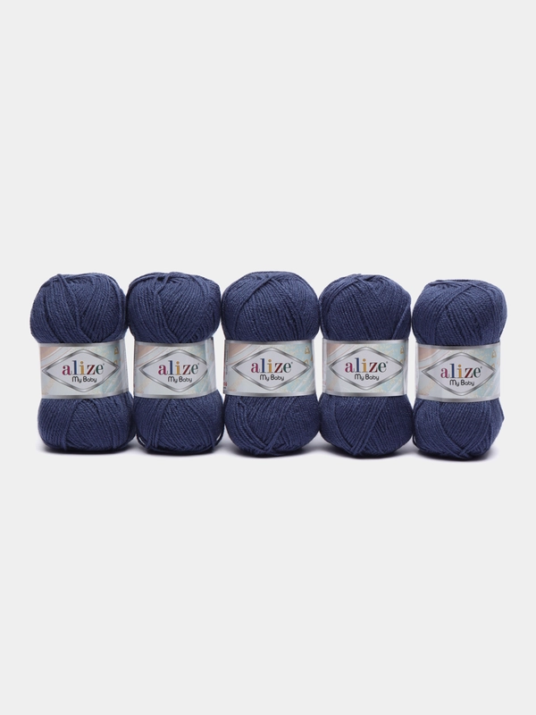 Пряжа Alize My baby, 50г, 150м, 100% акрил, 353 джинс, 5 штук