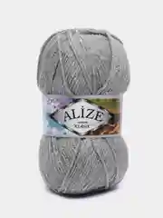 Пряжа Alize Burcum Klasik, 100гр, 210м, 100% Aкрил, 21 серый меанж, 5 штук