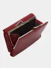 Бордовый женский кошелек из эко кожи