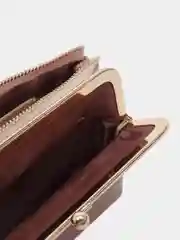 Бежевый меланж женский кошелек из Эко кожи