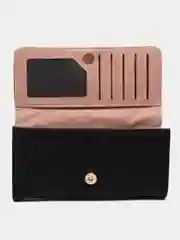 Черный женский кошелек из эко кожи