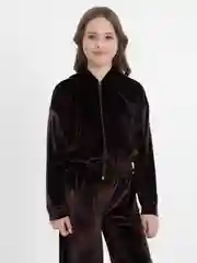 Угольный костюм спортивный для девочки, из велюра