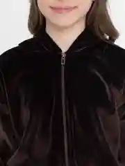 Угольный костюм спортивный для девочки, из велюра