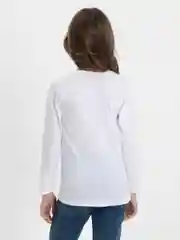 Белый футболка детская для девочек DANNI Long Sleeve, от 1 года до 12 лет