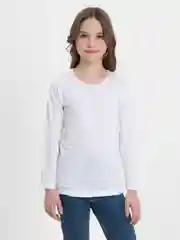 Белый футболка детская для девочек DANNI Long Sleeve, от 1 года до 12 лет