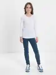 Белый футболка детская для девочек DANNI Long Sleeve, от 1 года до 12 лет