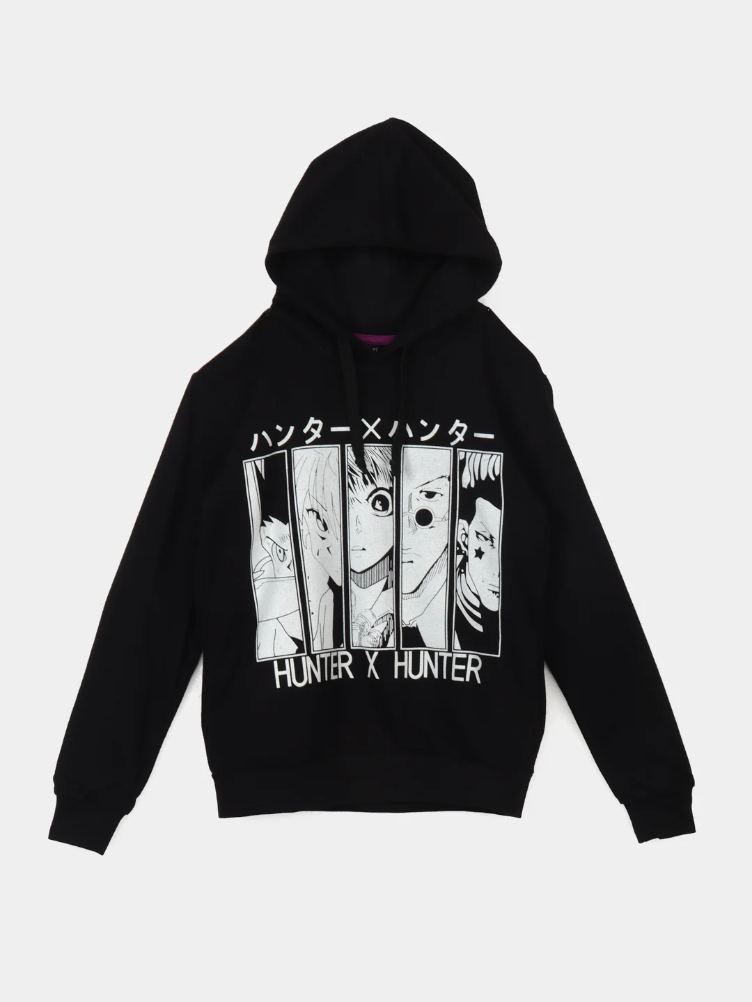 Худи Hunter x Hunter, черная, светящийся принт