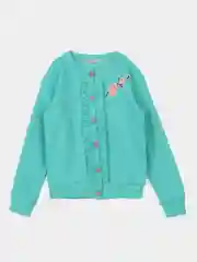 Бирюзовый кофта для девочки 7-11 лет