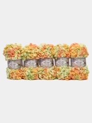 Пряжа Alize Puffy Fine Color, 100г, 14,5м, 100% микрополиэстер, 6313 секционный, 5 штук