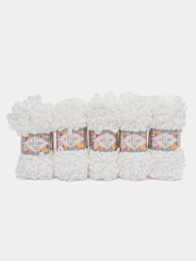 Пряжа Alize Puffy Fine, 100г, 14м, 100% микрополиэстер, 55 белый, 5 штук