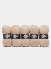 Пряжа Alize Superlana Midi, 100гр, 170м, 25% Шерсть - 75% Aкрил, 310 шампань, 5 штук