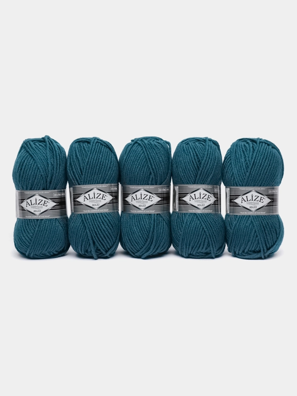 Пряжа Alize Superlana maxi, 100гр, 100м, 75% акрил, 25%шерсть, ТУ 212 морская волна