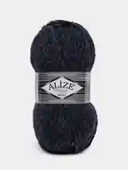 Пряжа Alize Superlana maxi, 100гр, 100м, 75% акрил, 25%шерсть, ТУ 805 темно-синий жаспе