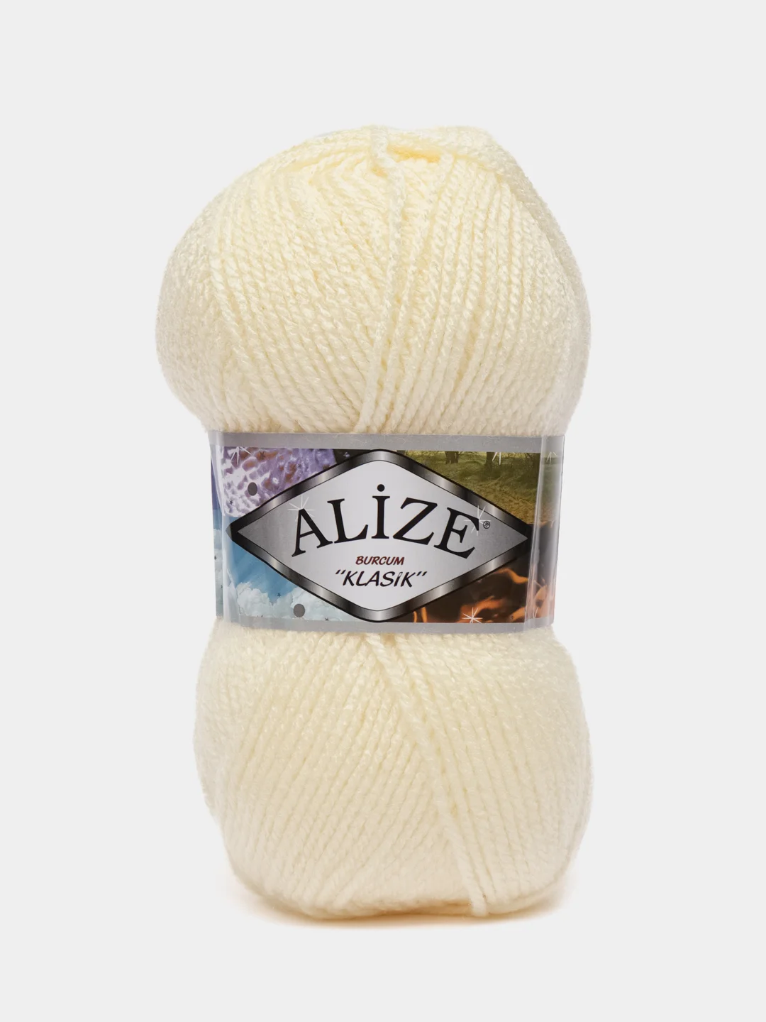 Пряжа Alize Burcum Klasik, 100 г, 210 м, 100% акрил, 1 кремовый, 5 штук