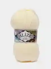 Пряжа Alize Burcum Klasik, 100 г, 210 м, 100% акрил, 1 кремовый, 5 штук