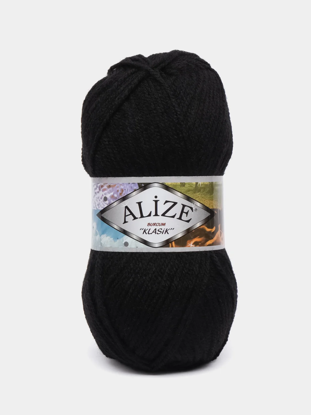 Пряжа Alize Burcum Klasik, 100гр, 210м, 100% Aкрил, 60 черный, 5 штук