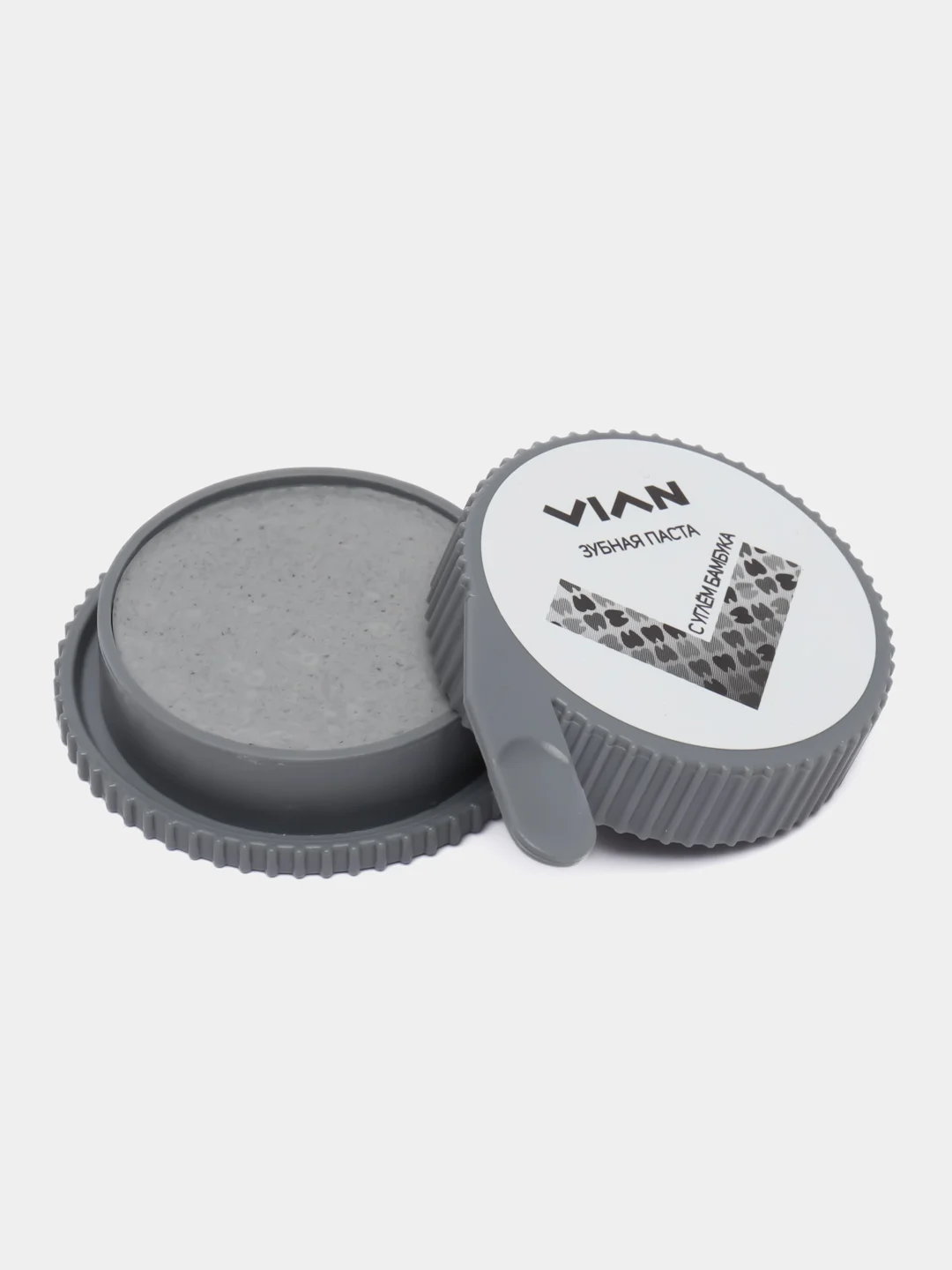 Зубная паста твердая натуральная профессиональная VIAN виан концентрированная с углем бамб
