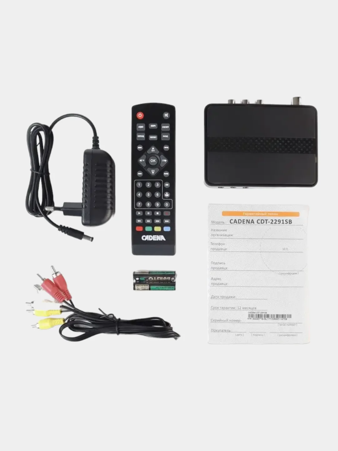 Цифровая приставка ресивер для цифрового ТВ DVB-T2/C Cadena