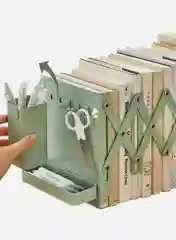 Подставка для книг раздвижная металлическая, органайзер для канцелярии