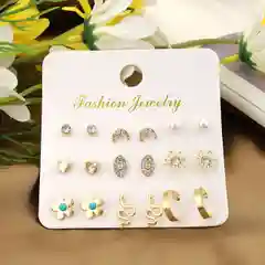 Набор женских сережек/серьги/на уши/для девушек/украшение/бижутерия/подарок