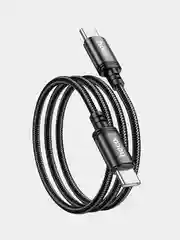 Черный кабель Hoco для Android Type-C, на Type-C Hoco X89, чёрный, PD 60W 3A для быстрой зарядки