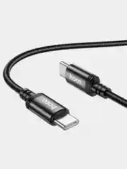 Черный кабель Hoco для Android Type-C, на Type-C Hoco X89, чёрный, PD 60W 3A для быстрой зарядки