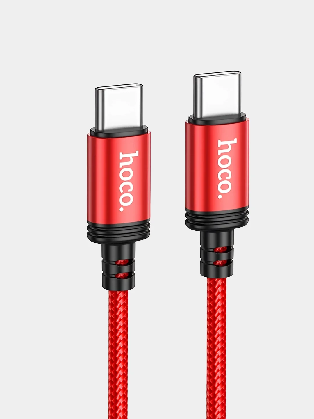 Красный кабель Hoco для Android Type-C, на Type-C Hoco X89, чёрный, PD 60W 3A для быстрой зарядки