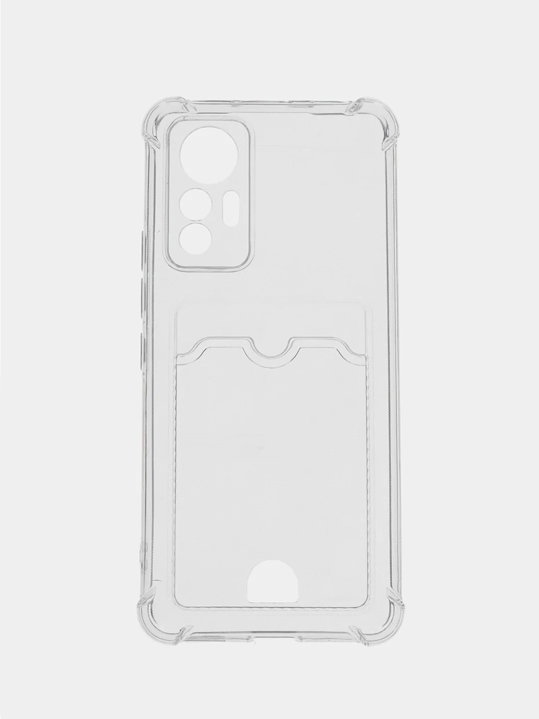 Марсала чехол для Xiaomi 12 Lite (Сяоми 12 Лайт) прозрачный, с карманом для карты
