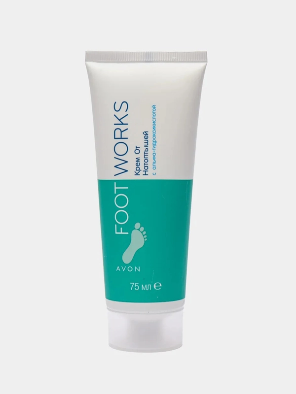 Крем для ног от натоптышей и мозолей Avon Foot Works с альфа-гидроксикислотой