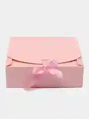 Розовый коробка подарочная, крафтовая, картонная коробка с бантом, упаковка для подарка