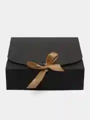 Черный коробка подарочная, крафтовая, картонная коробка с бантом, упаковка для подарка