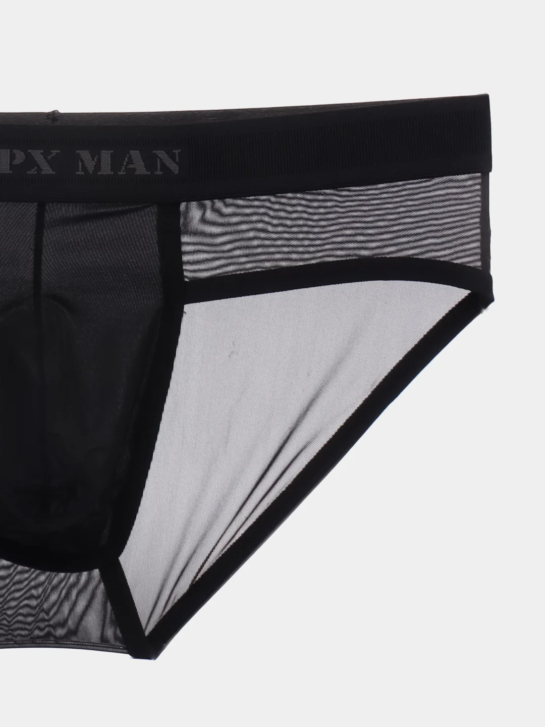 Черный мужские трусы брифы сетчатые Gtopx man