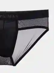 Черный мужские трусы брифы сетчатые Gtopx man