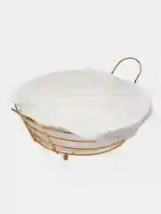 Белый корзинка для хлеба, фруктов, сухарница, хлебница