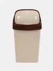 Бежевый контейнер / ведро для мусора РОЛЛ ТОП IDEA