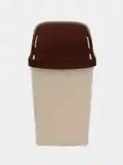 Бежевый контейнер / ведро для мусора РОЛЛ ТОП IDEA