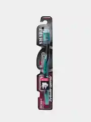 Бирюзовый зубная щетка SMART BLACK, 3 В 1, средняя жесткость, три наклона щетины
